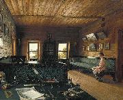 Grigoriy Soroka Room in the house on Ostrovki France oil painting artist
